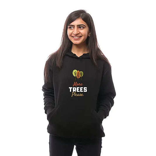 More Trees Please Hoodie Black