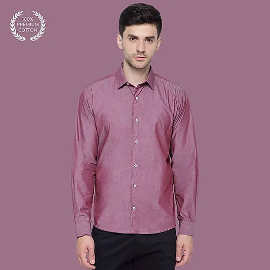 Glazed Turnip Purple Chambray Cotton Shirt