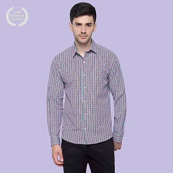 Multicolor Tattersall Checkerd Cotton Shirt