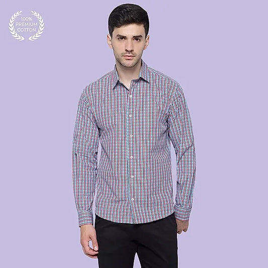 Multicolor Tattersall Checkerd Cotton Shirt
