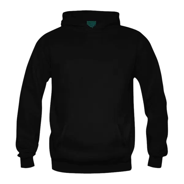 Solid: Black Pullover Hoodie