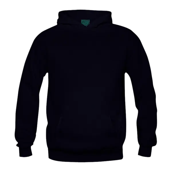 Solid: Navy Blue Pullover Hoodie