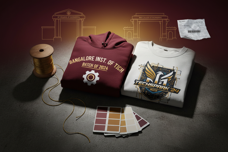 Batch Hoodies & College Merchandise for Bangalore Engineering Colleges: Custom Bulk Apparel for IIT, RVCE, BMS & More