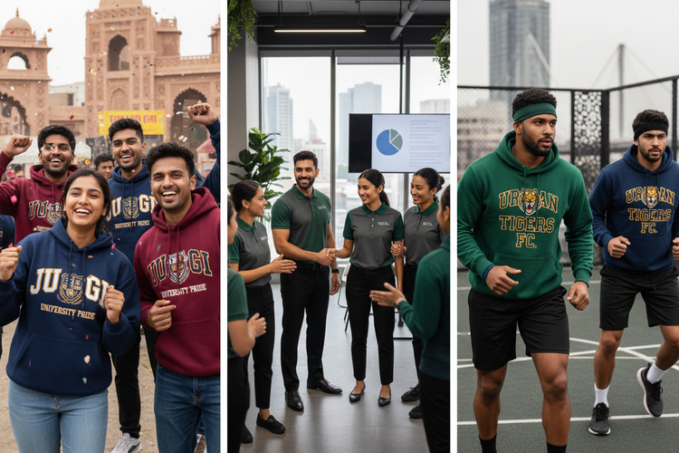 Custom Team Hoodies & Polo Shirts: Bulk Orders for Colleges, Corporates & Sports