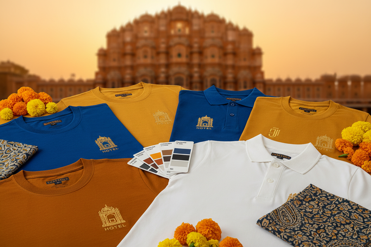 Custom Tees for Hospitality & Tourism in Jaipur — Bulk Staff Apparel for Hotels & Travel Companies
