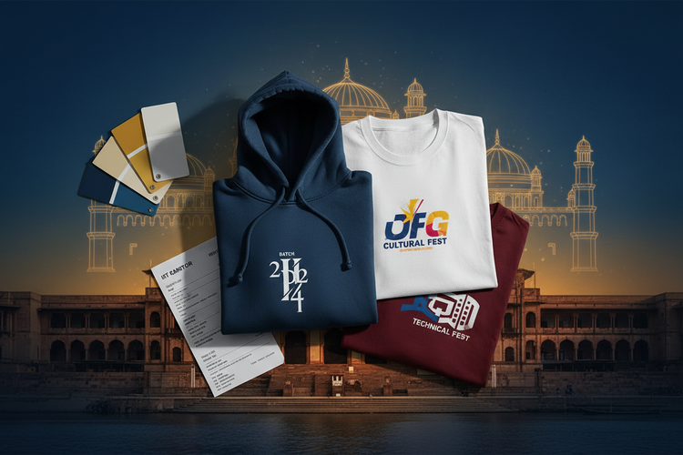 Batch Hoodies & College Merchandise for IIT Kanpur & Kanpur-Lucknow Engineering Colleges: Custom Bulk Apparel