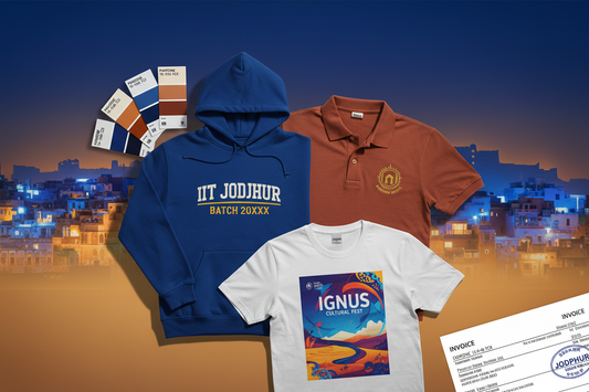 Custom Tees, Hoodies & Corporate Uniforms in Jodhpur: Bulk Apparel for IIT Jodhpur, Colleges & Companies