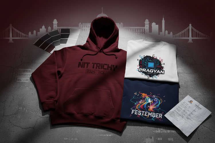Batch Hoodies & College Merchandise for NIT Trichy & Tiruchirappalli Engineering Colleges: Custom Bulk Apparel