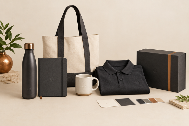 Tastefully branded corporate gift products with subtle logo placement options