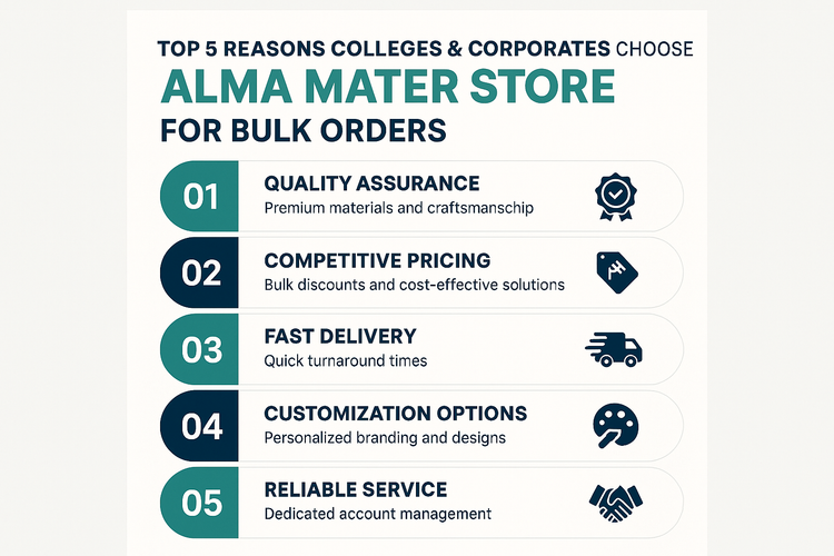 Top 5 Reasons Colleges &amp; Corporates Choose Alma Mater Store for Bulk Orders