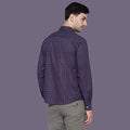 Bilberry Purple Printed Cotton Shirt