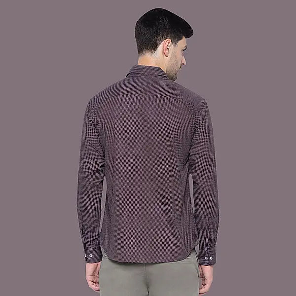 Inky Purple Micro Dot Cotton Shirt