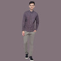 Inky Purple Micro Dot Cotton Shirt