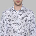 Ivory White Floral Cotton Shirt