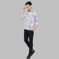 Ivory White Floral Cotton Shirt
