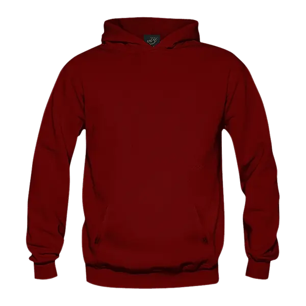 Solid: Maroon Pullover Hoodie