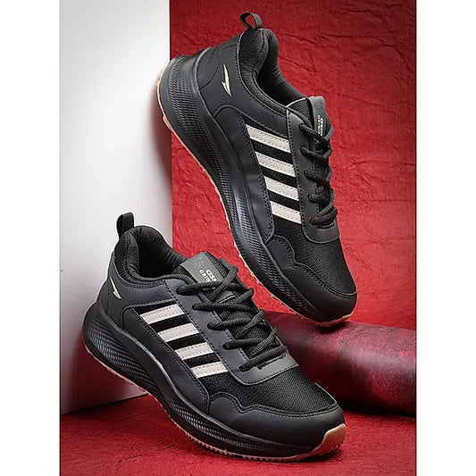 Asian Men's Boss-02 Black Beige Sports Shoes